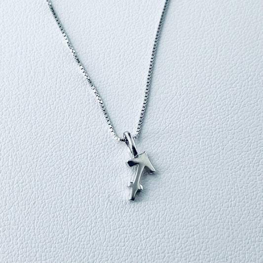 Sterling Silver Sagittarius Necklace: Tiny Zodiac Sign Pendant