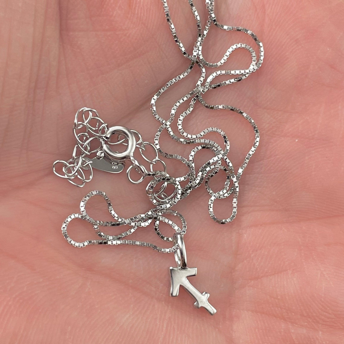 Sterling Silver Sagittarius Necklace: Tiny Zodiac Sign Pendant