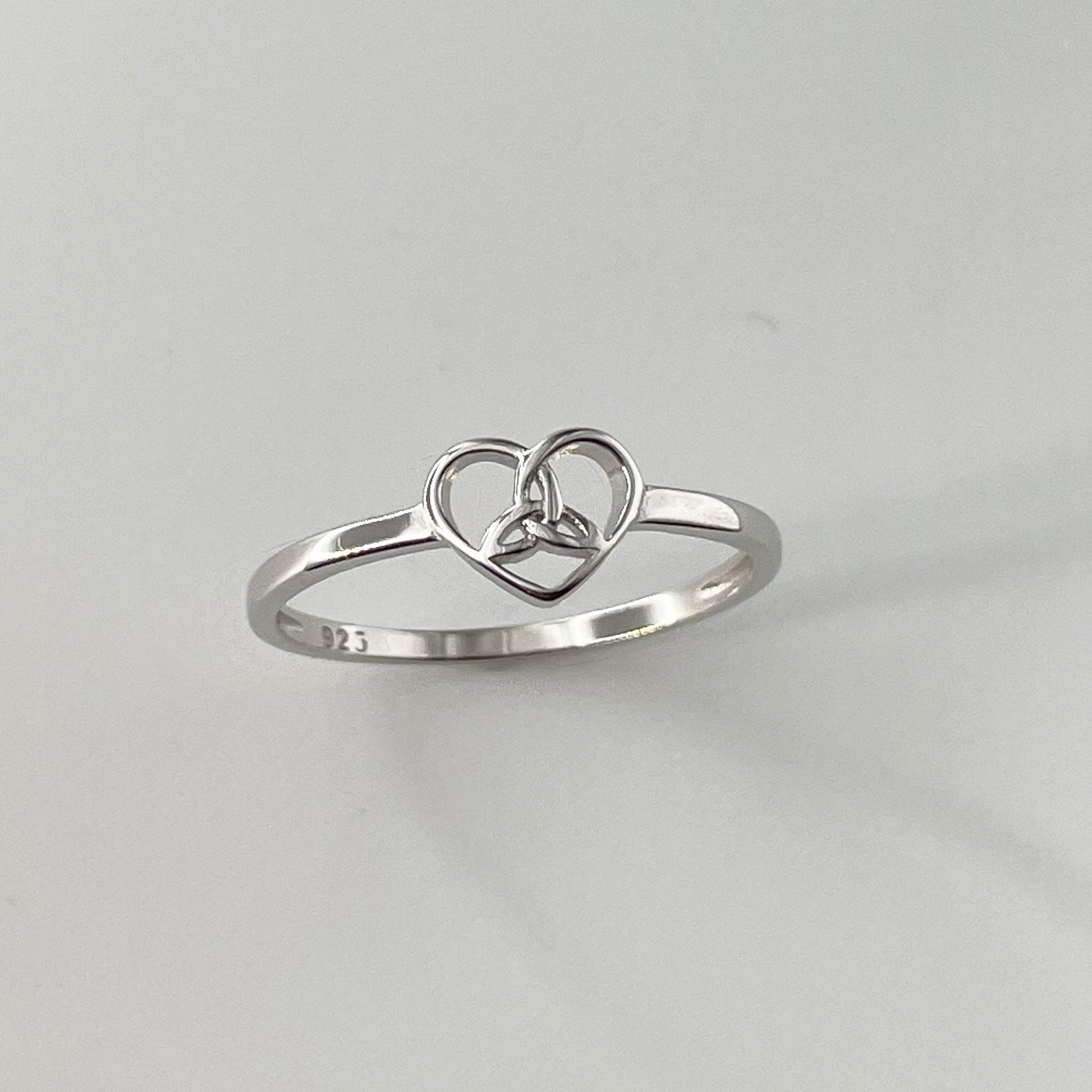 Celtic Knot Heart Sterling Silver Ring, Love Ring, Silver Ring, Heart Ring, Knott Ring, Celtic Ring, Statement Ring