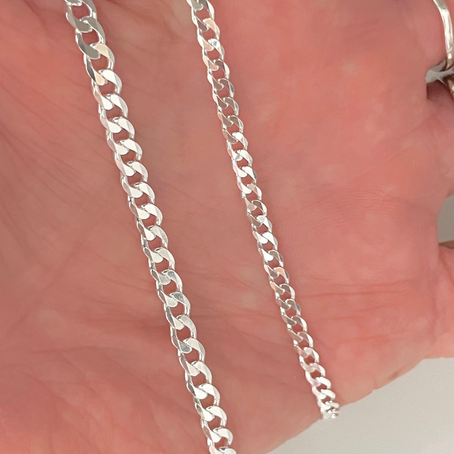 Dainty Sterling Silver Bracelet: Boho Anklet, 3mm/4mm Chain