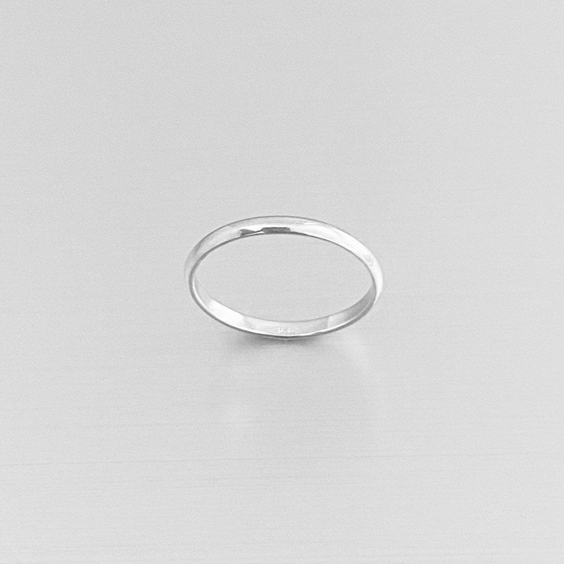 Sterling Silver Plain Classic Band Ring, Unisex 2mm Ring, Silver Promise Ring, Wedding Band, Engagement Ring, Silver Thumb Ring, Toe Ring