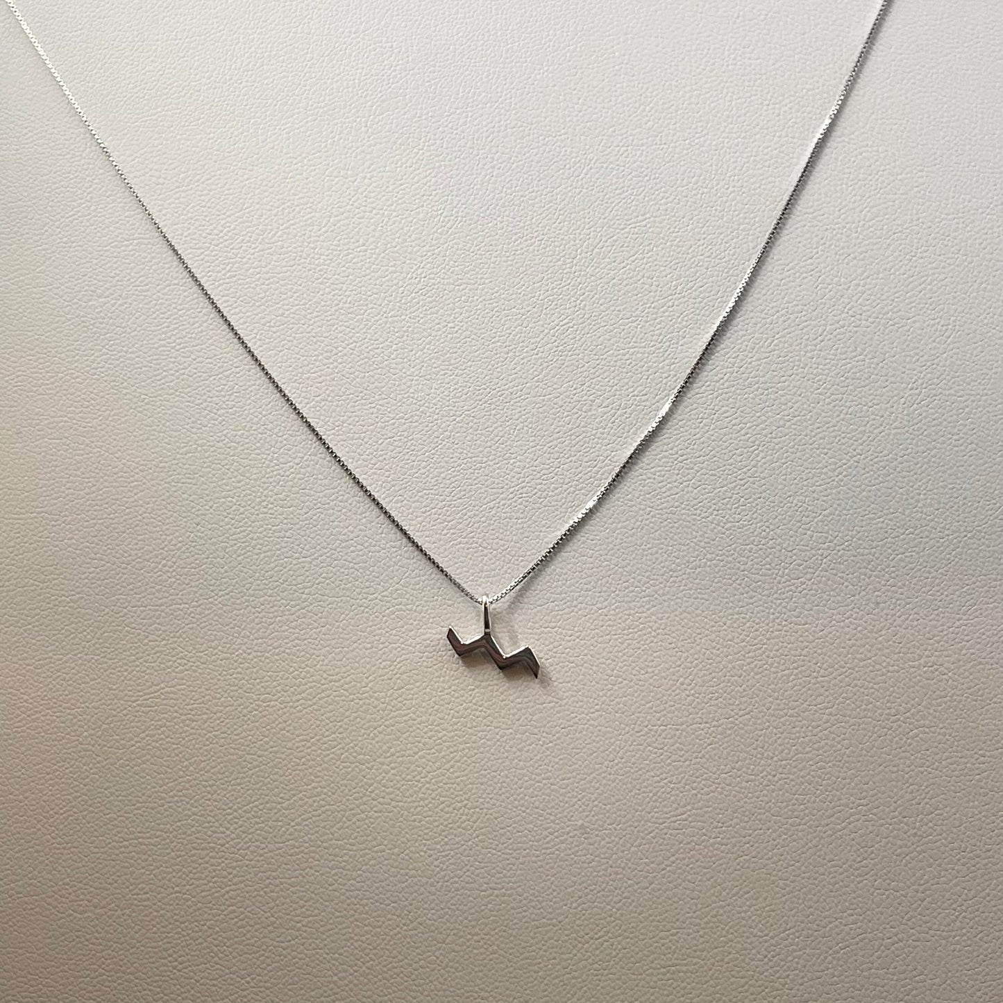 Sterling Silver Aquarius Zodiac Sign Necklace: Dainty Astrology Pendant
