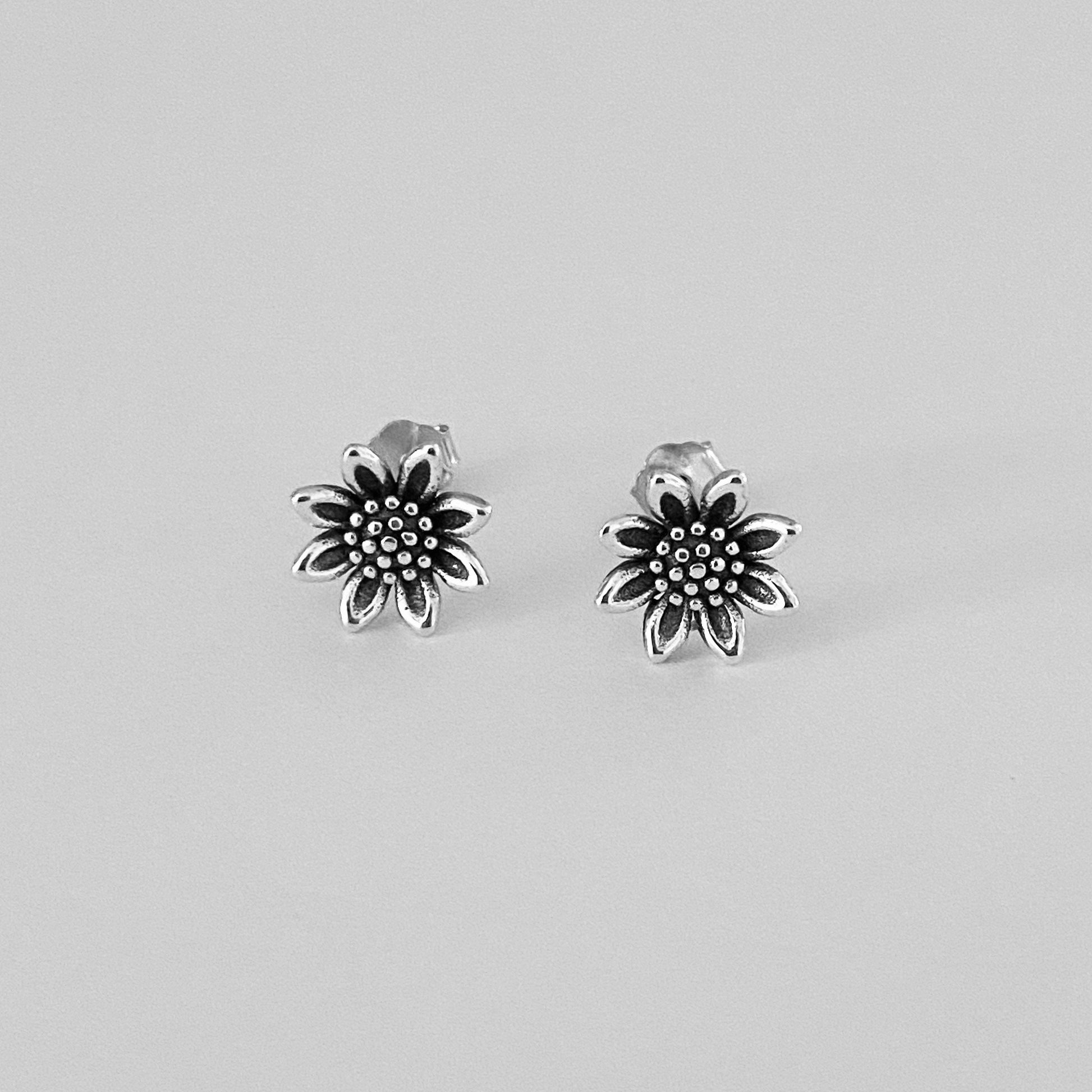 Oxidized Sterling Silver Triskelion Earrings: Celtic Knot Studs