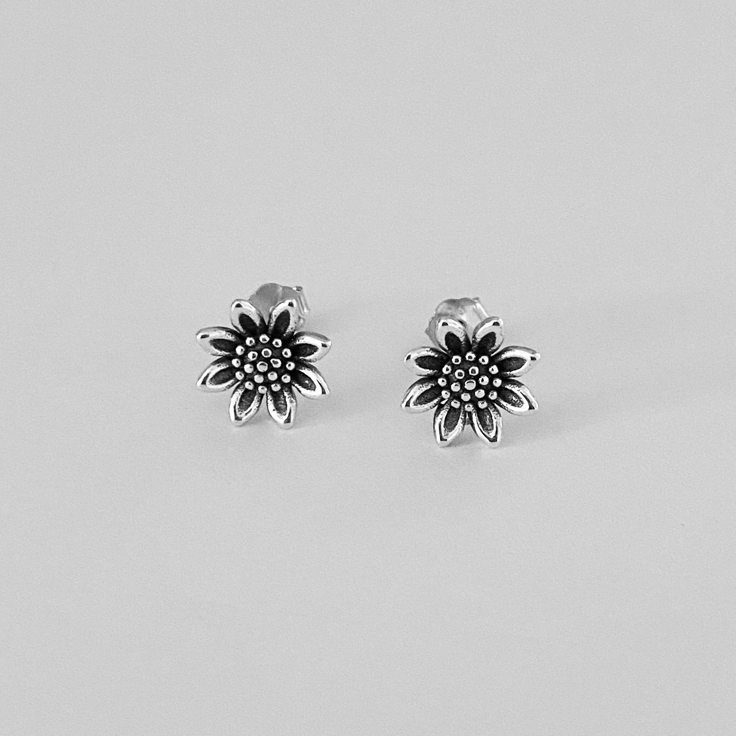 Oxidized Sterling Silver Triskelion Earrings: Celtic Knot Studs
