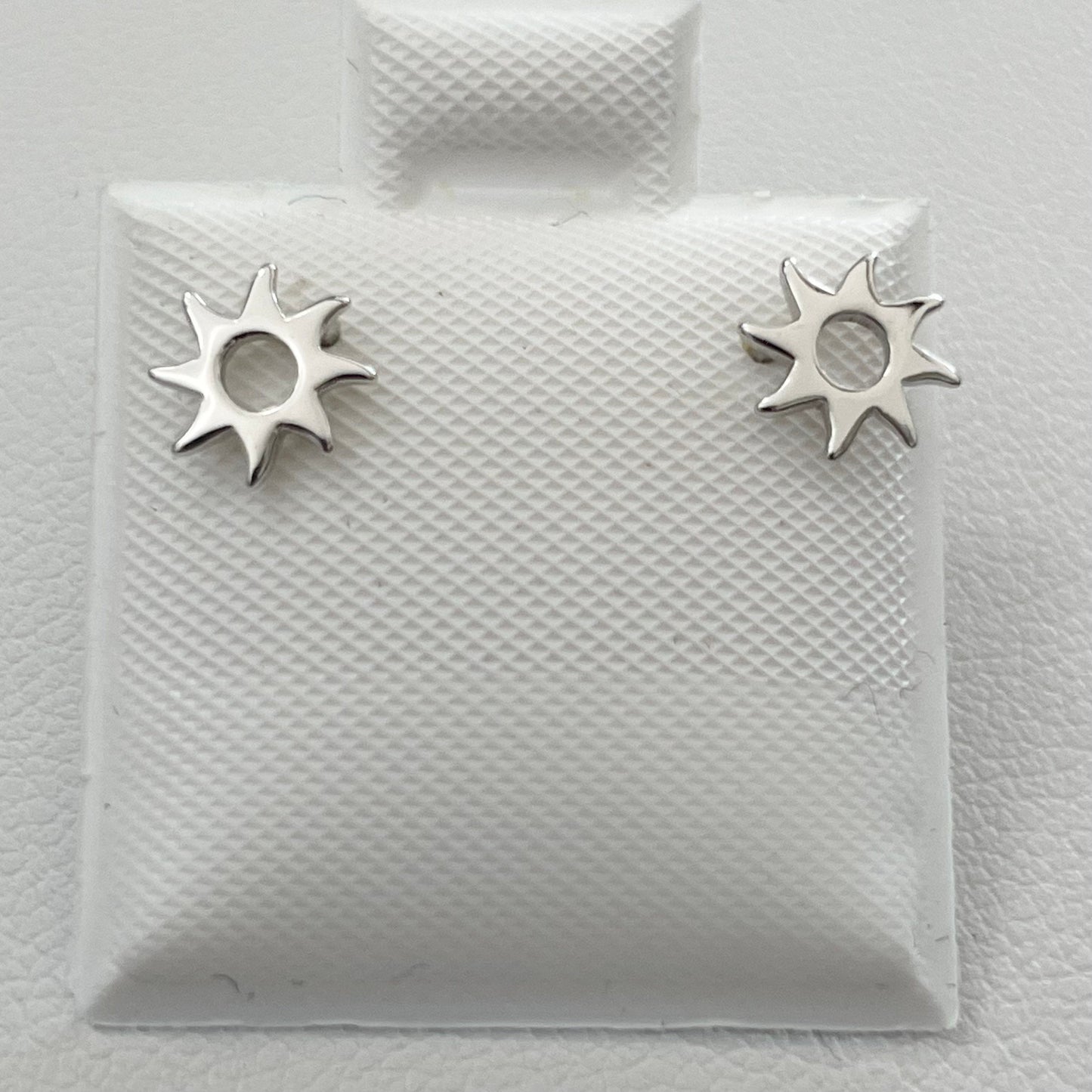 Dainty Sterling Silver Celestial Stud Earrings: Sun, Star & Moon