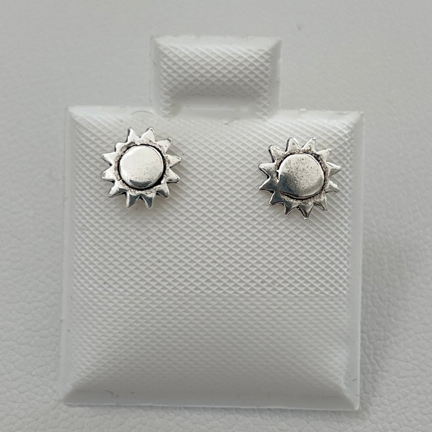 Dainty Sterling Silver Celestial Stud Earrings: Sun, Star & Moon