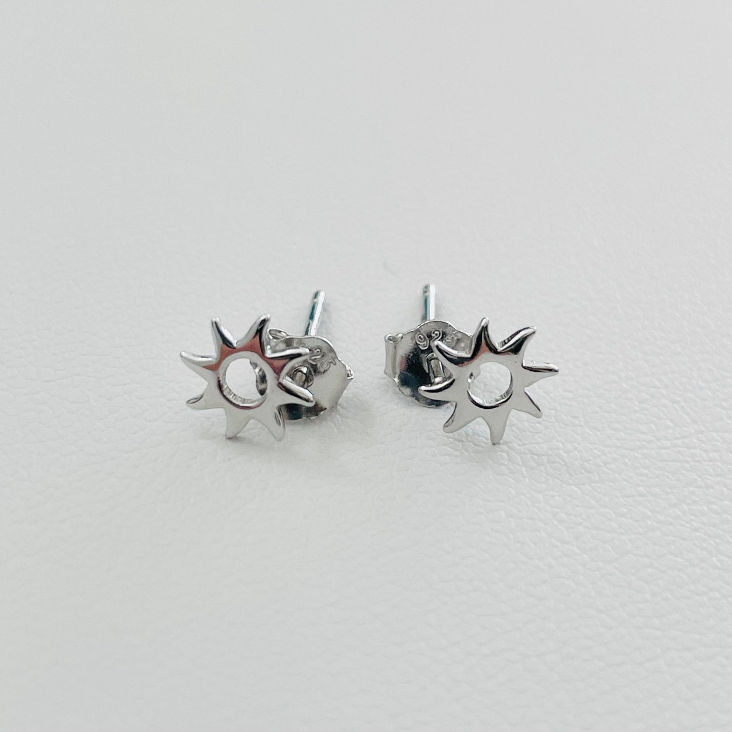 Dainty Sterling Silver Sun or Star and Moon Earrings, Sun Earrings, Silver Stud Earrings, Silver Star Earrings, Silver Moon Earrings.