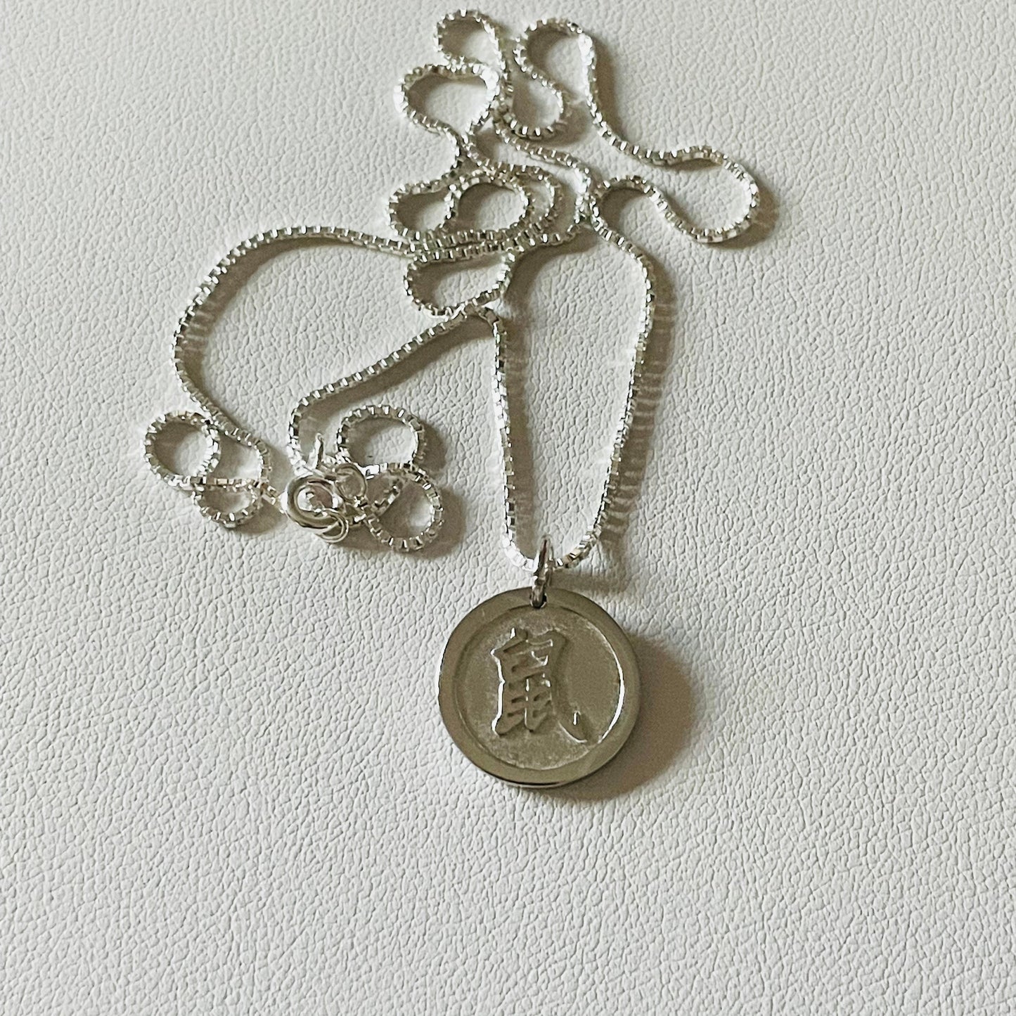 Sterling Silver Zodiac Pendant Necklace: Lunar Animal Sign, Italian Chain