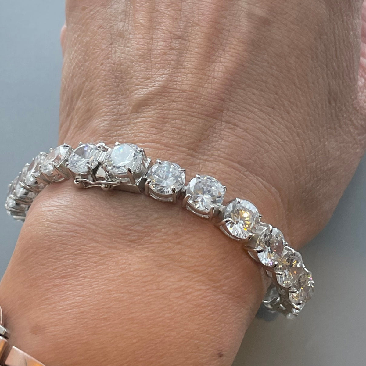Sterling Silver CZ Tennis Bracelet: Promise Love Bracelet