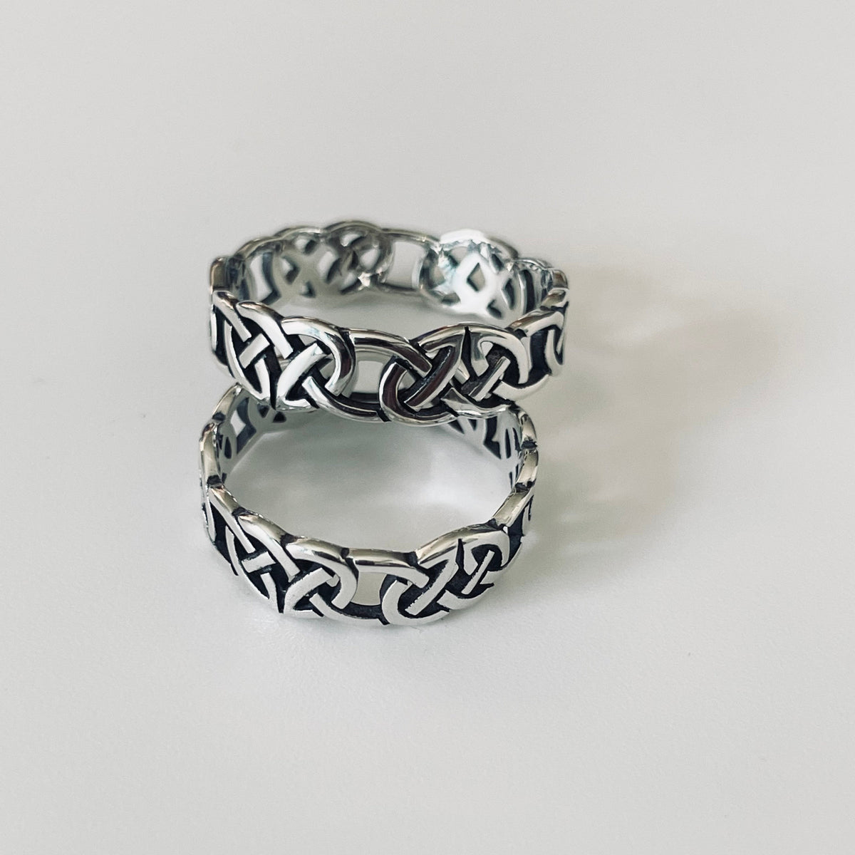 Sterling Silver Celtic Knot Ring: Eternity Promise Band