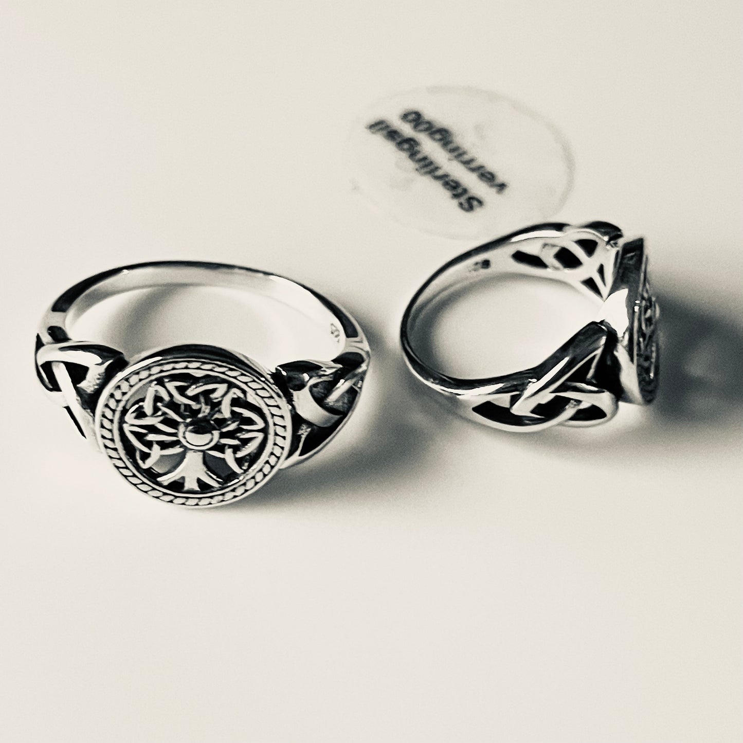 Sterling Silver Tree of Life Ring, Celtic Triquetras Family Tree Ring, Silver Celtic Ring, Triquetras Tree of Life Ring, Promise Tree Ring.