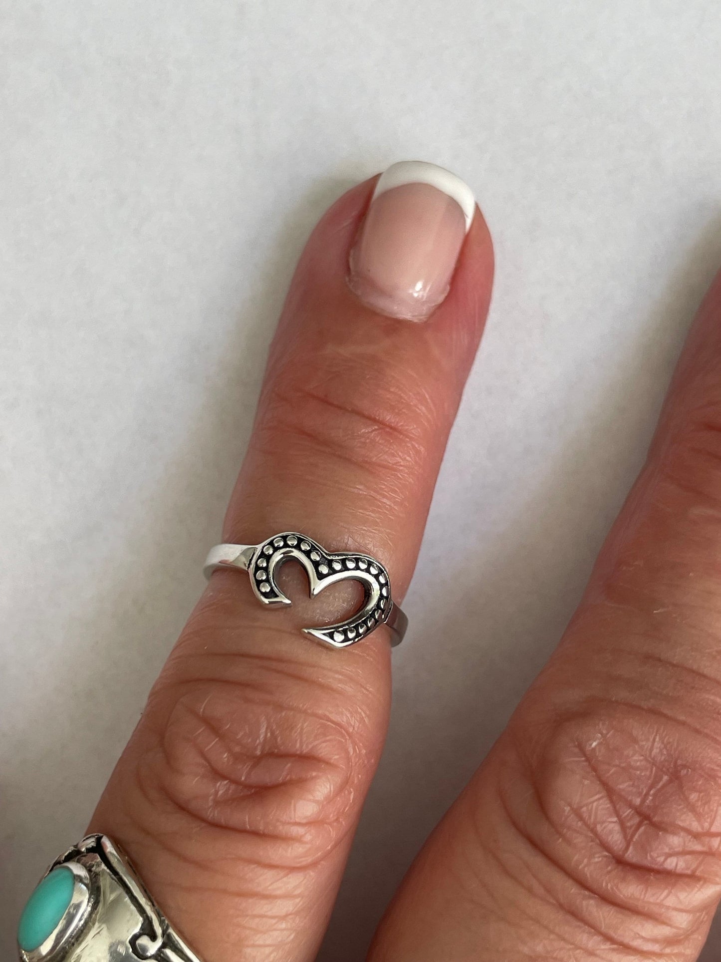 Sterling Silver Toe Ring: Heart, Om, Crown, V-Shaped, 2.5MM Band