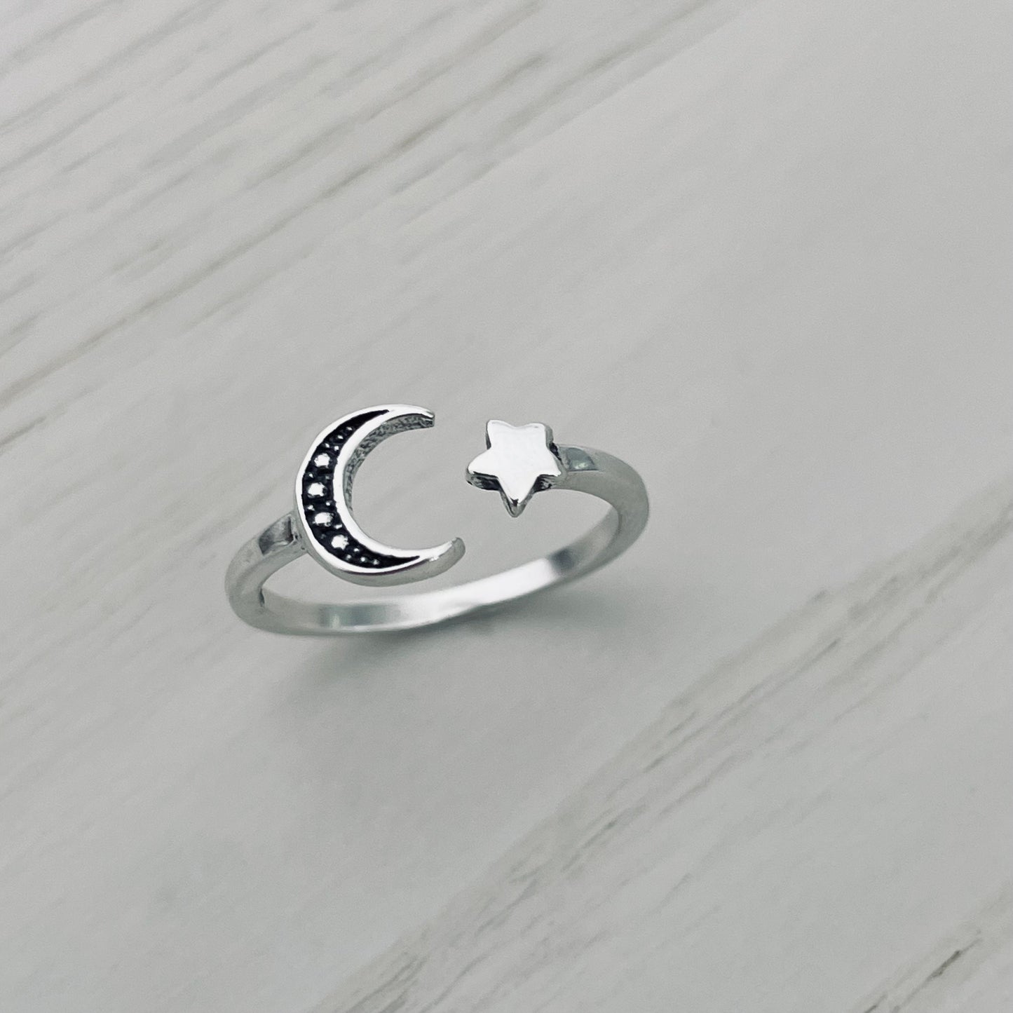 Sterling Silver Star & Moon Toe Rings: Celestial Jewelry
