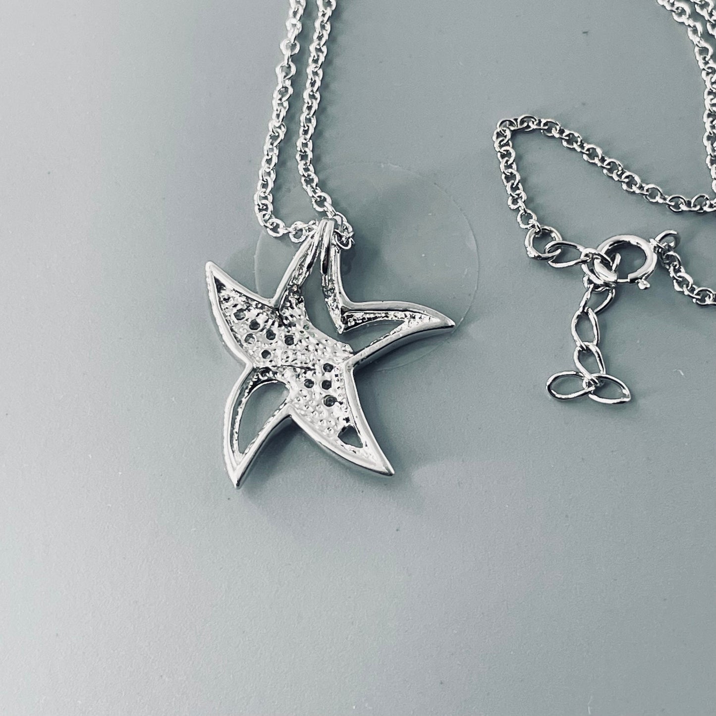 Sterling Silver Star Pendant Necklace: CZ Italian Chain