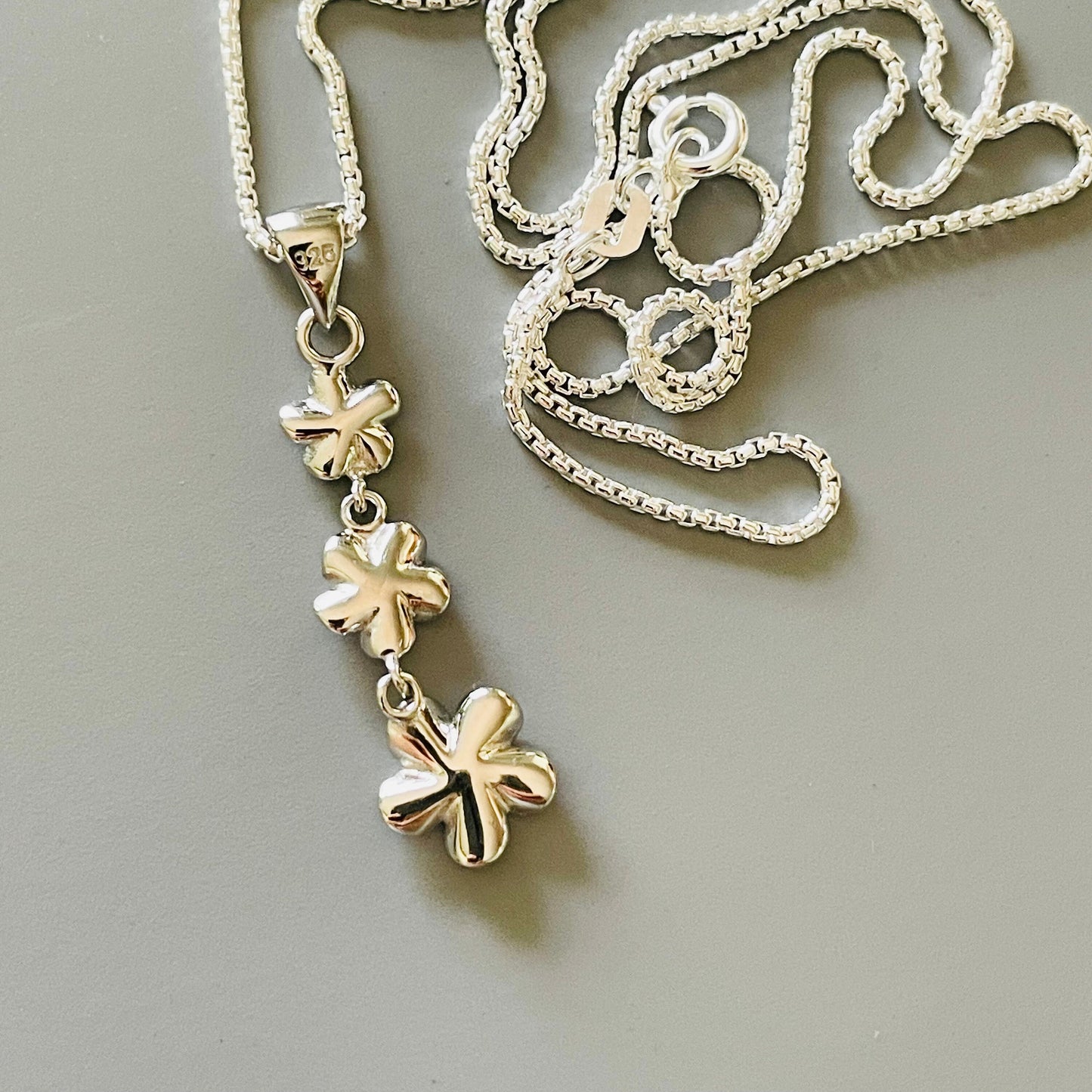 Dainty Plumerias or Daisy Flower Pendant Sterling Silver Necklace, Promise Flowers Necklace, Plumerias Flower Pendant, Daisy Flower Necklace