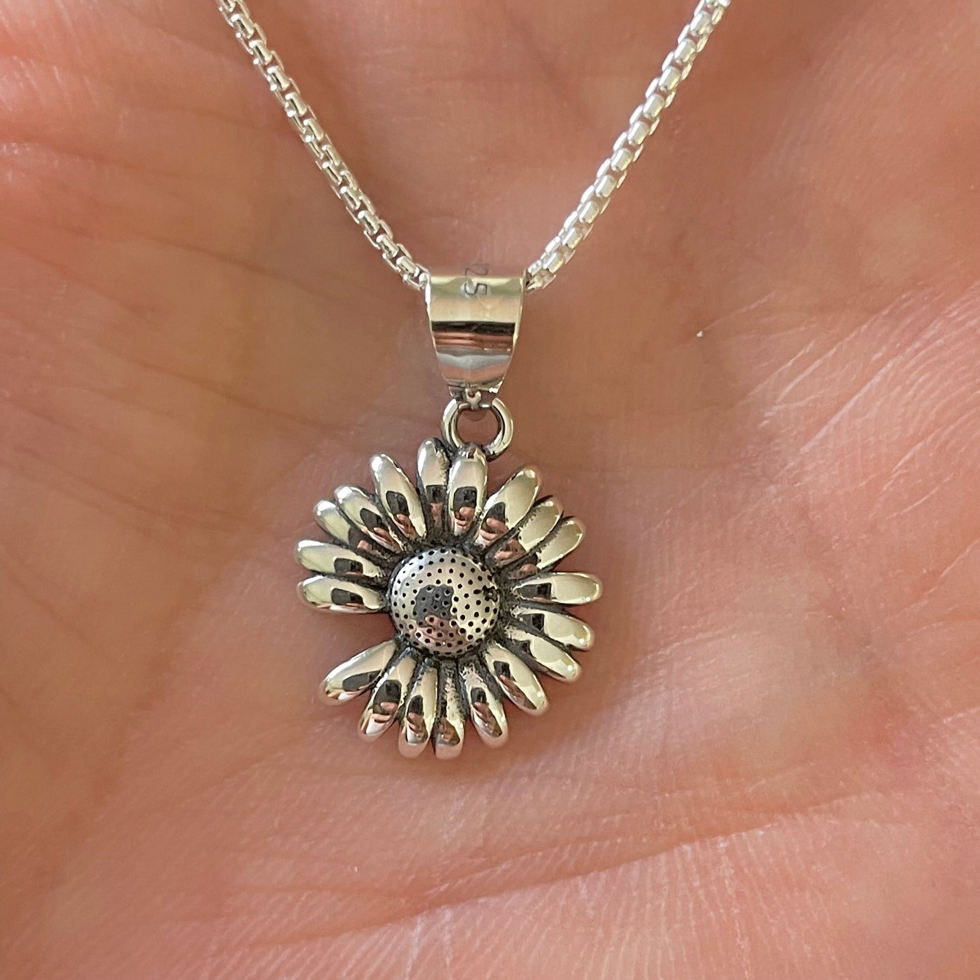 Dainty Plumerias or Daisy Flower Pendant Sterling Silver Necklace, Promise Flowers Necklace, Plumerias Flower Pendant, Daisy Flower Necklace