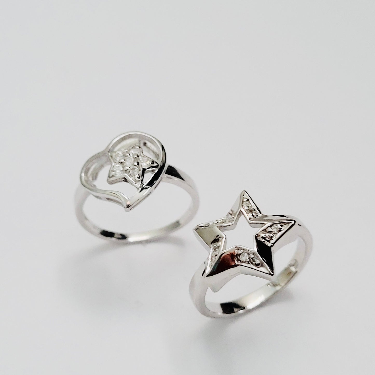 Sterling Silver CZ Star Ring: Boho Promise Ring