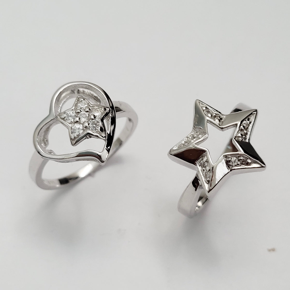 Sterling Silver CZ Star Ring: Boho Promise Ring