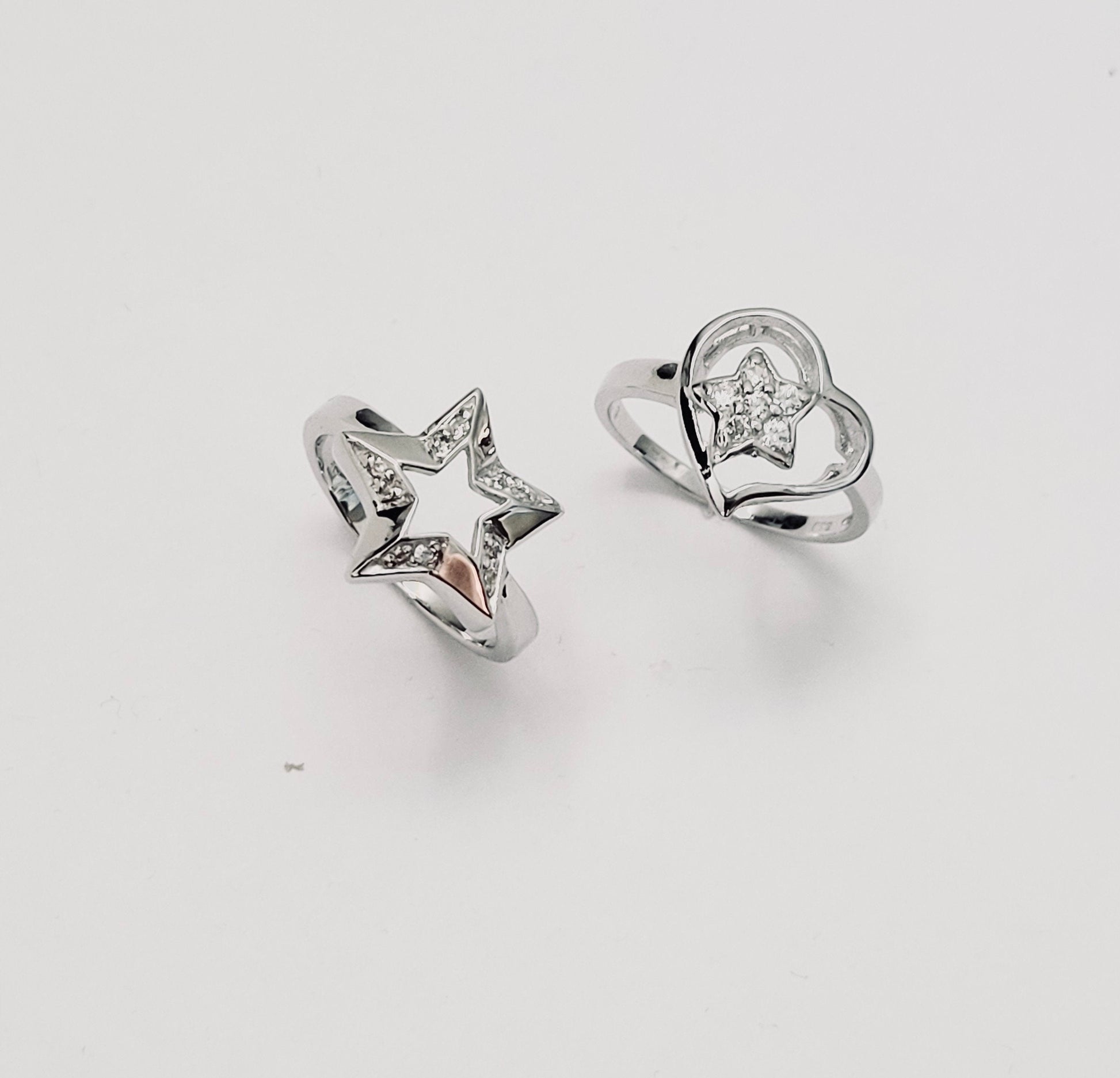 Sterling Silver CZ Star Ring: Boho Promise Ring