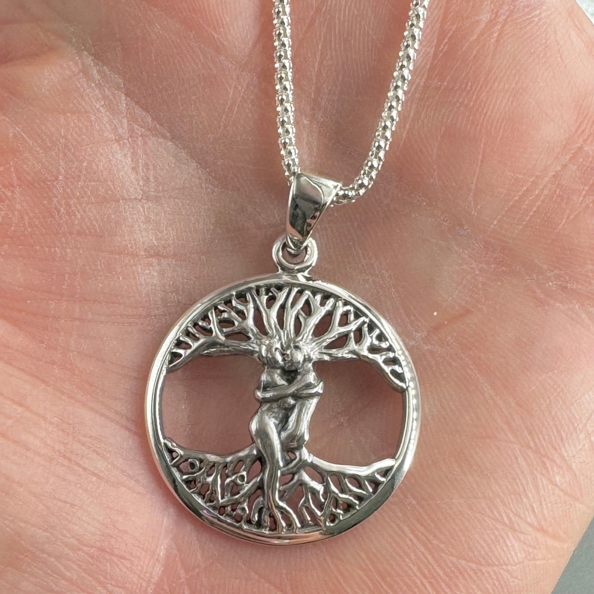 Sterling Silver Tree of Life Necklace: Family Love Pendant
