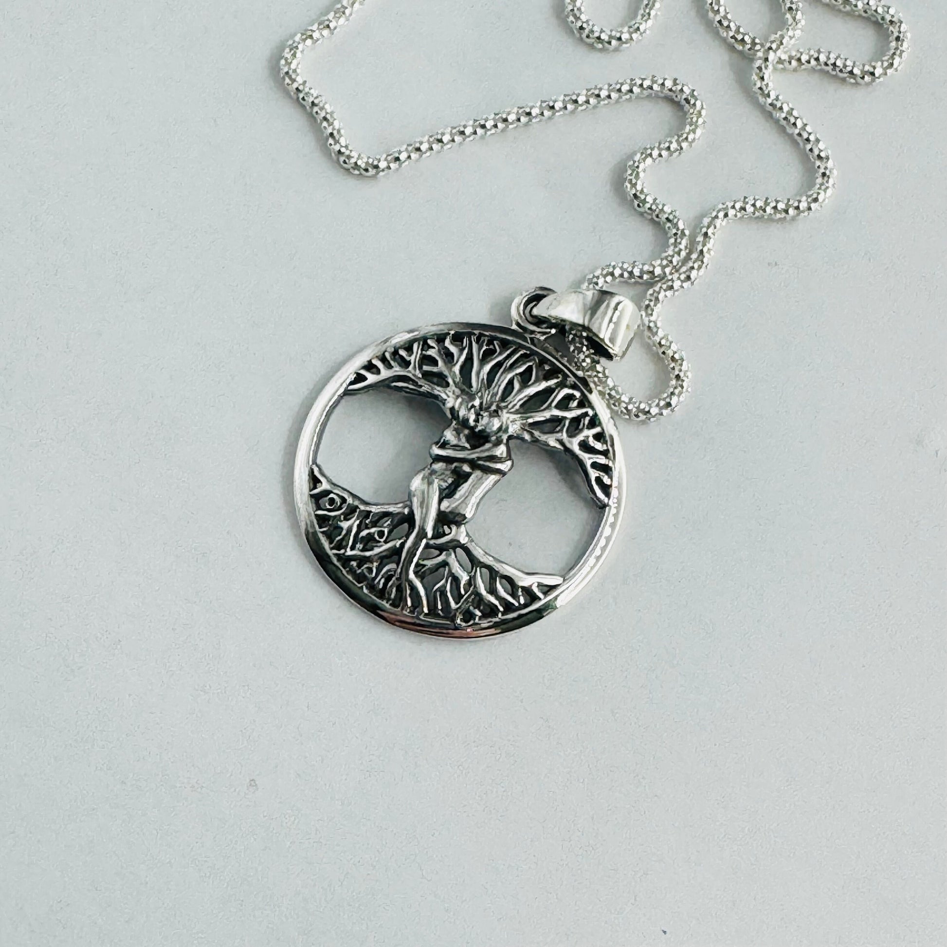 Sterling Silver unisex Lovers Ring or Lovers Tree of Life Pendent, Silver Partners Ring Set, Tree of Life Couples Necklace, Hugging Necklace