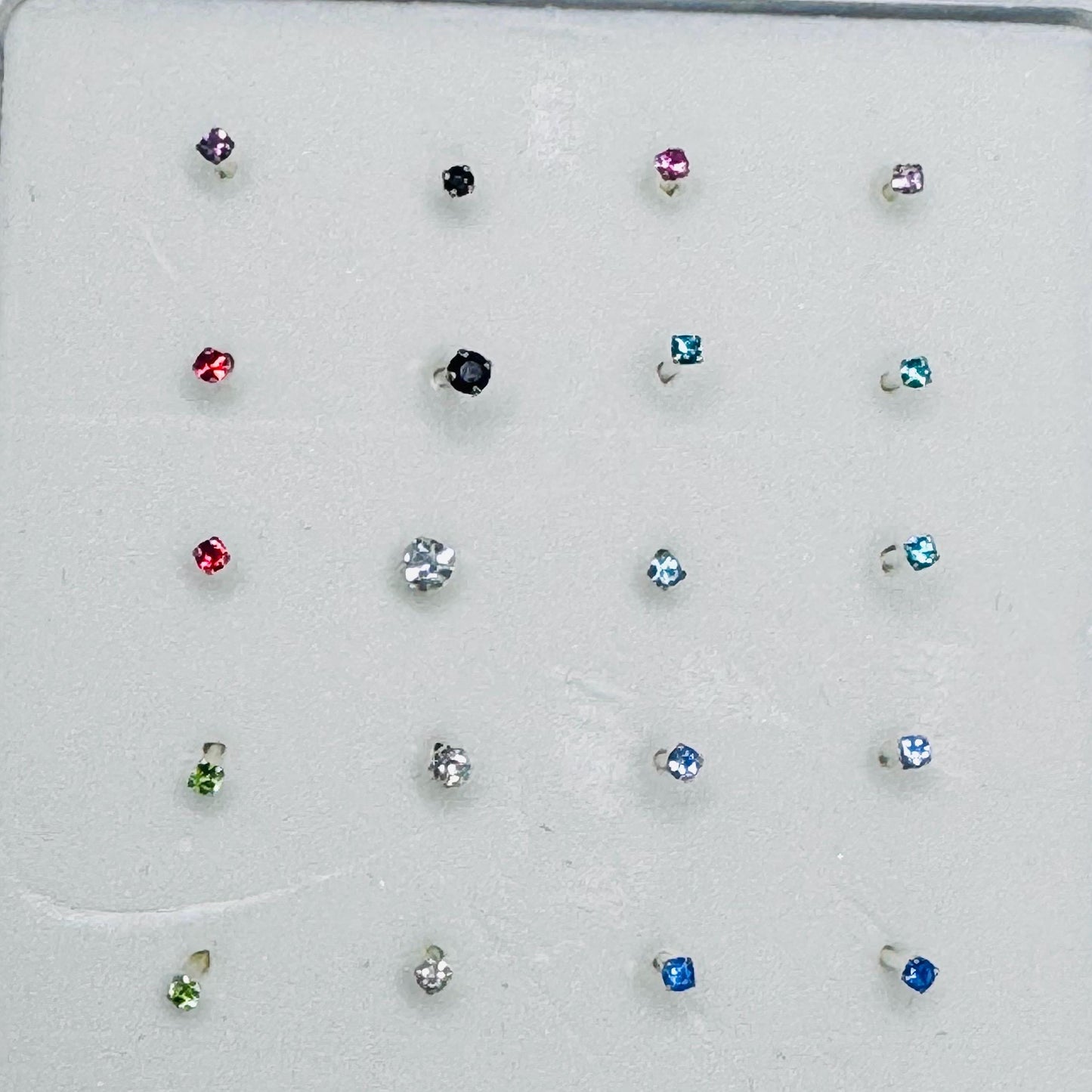 Sterling Silver Tiny Nose Stud: CZ, Ball, & Plain Options