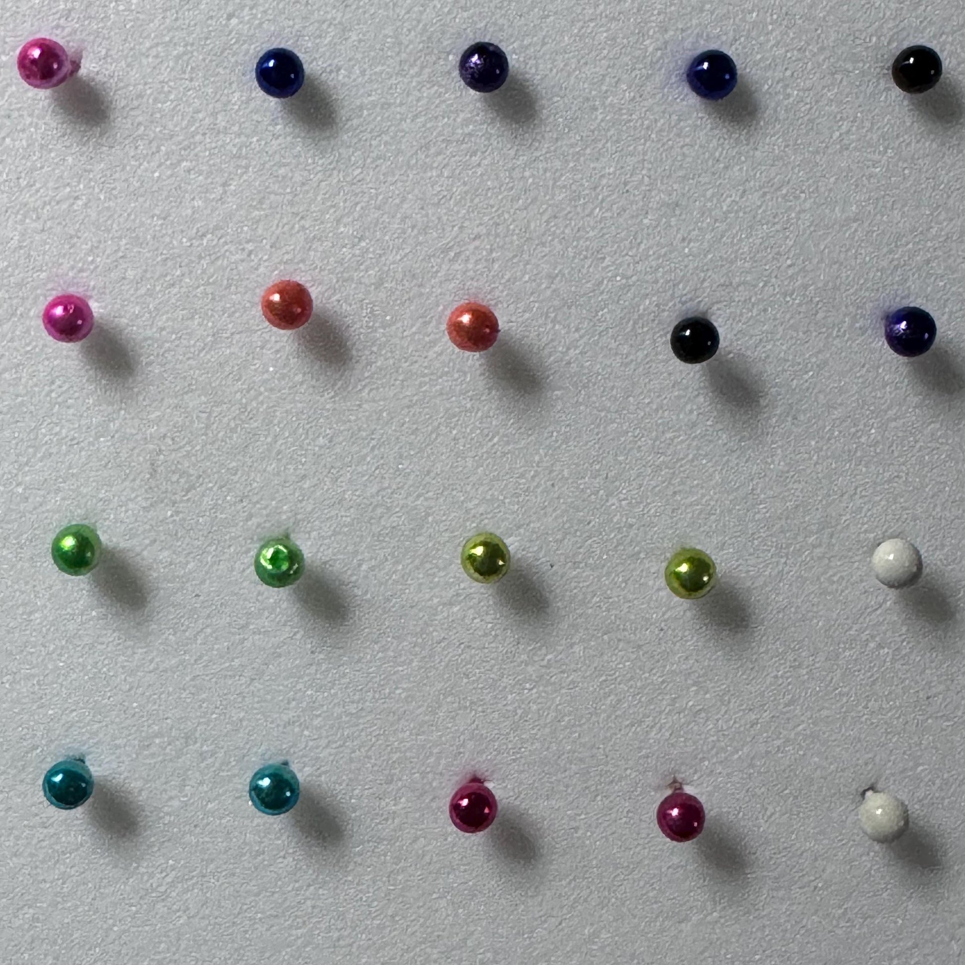 Sterling Silver Tiny Assorted Nose Stud, CZ Nose Ring, Silver Ball Nose Stud, Color Ball Nose Stud, CZ Colors Nose Stud, Promise Nose Ring