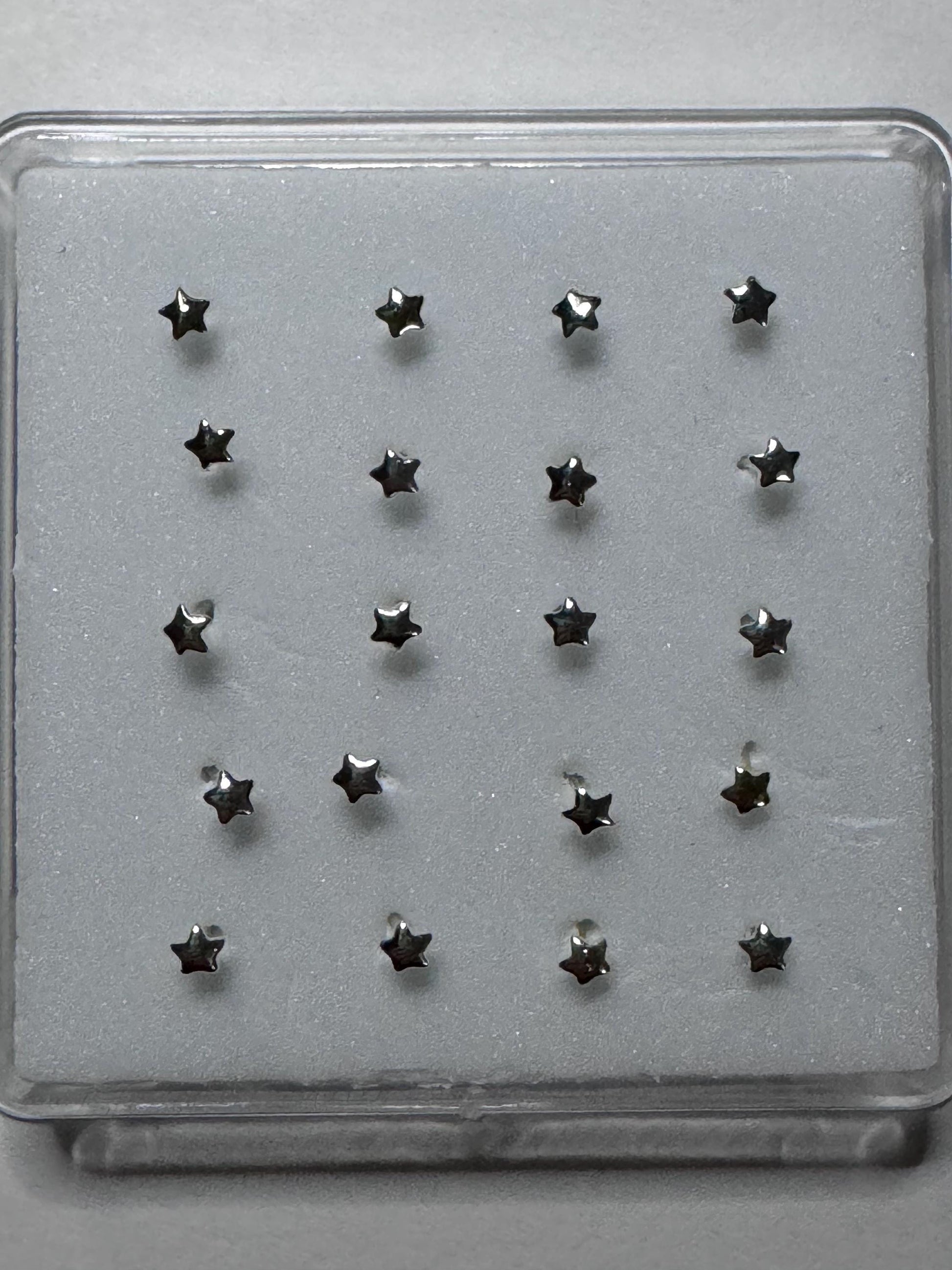 Sterling Silver Tiny Nose Stud: Assorted Shapes