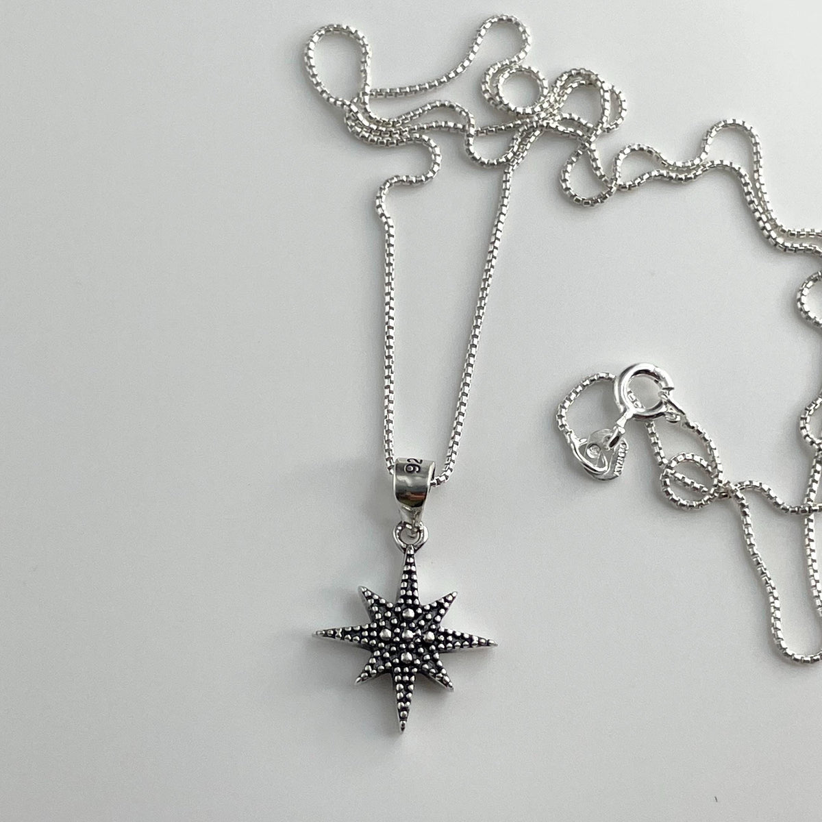 Sterling Silver CZ Twinkle Star Pendant Necklace - Boho Promise Jewelry