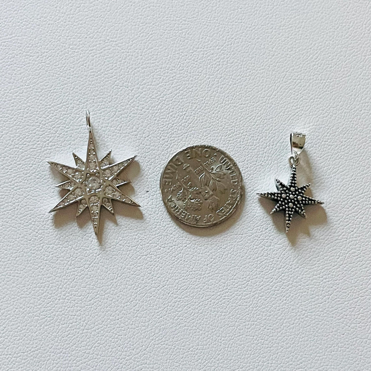 Sterling Silver CZ Twinkle Star Pendant Necklace - Boho Promise Jewelry
