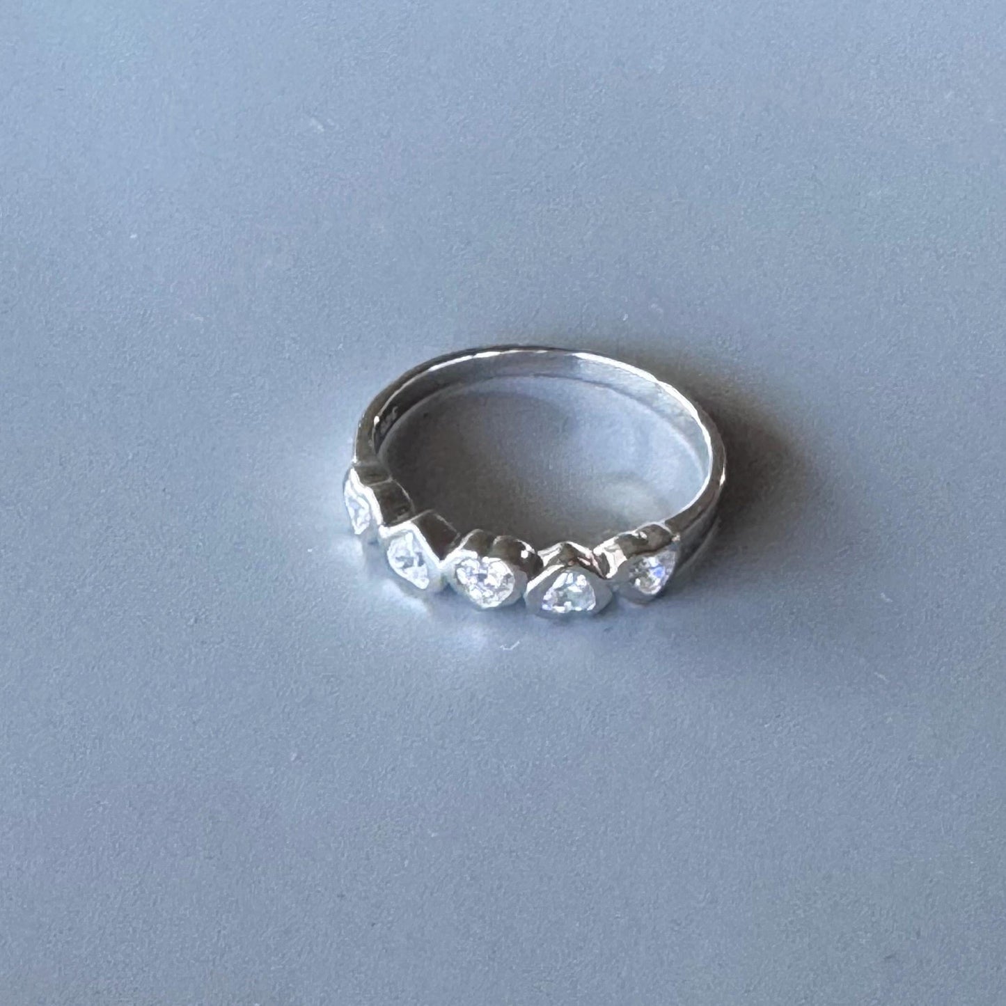 CZ Heart Sterling Silver Ring: Dainty Love Promise