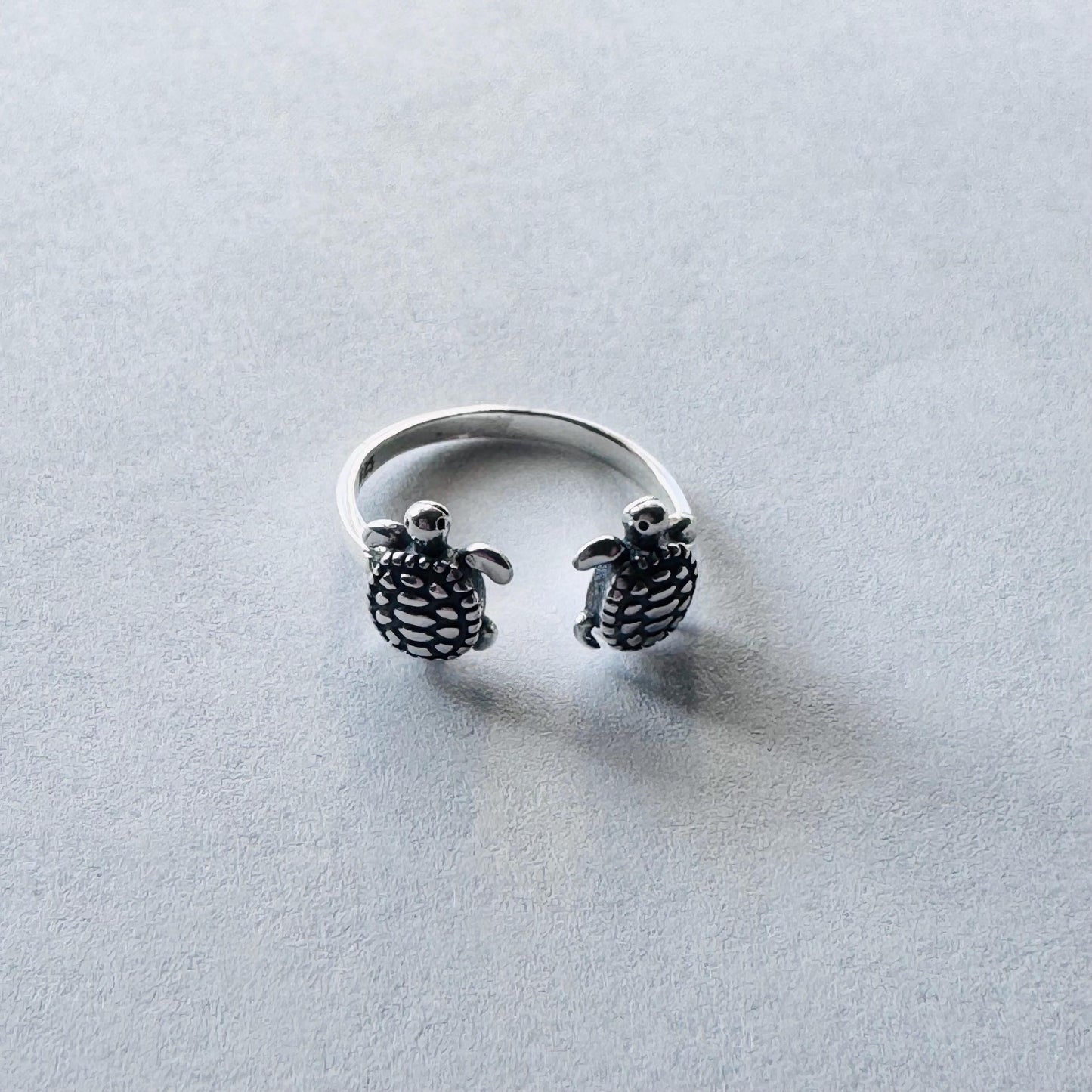 Sterling Silver Turquoise Turtle Ring: Adjustable Toe Ring