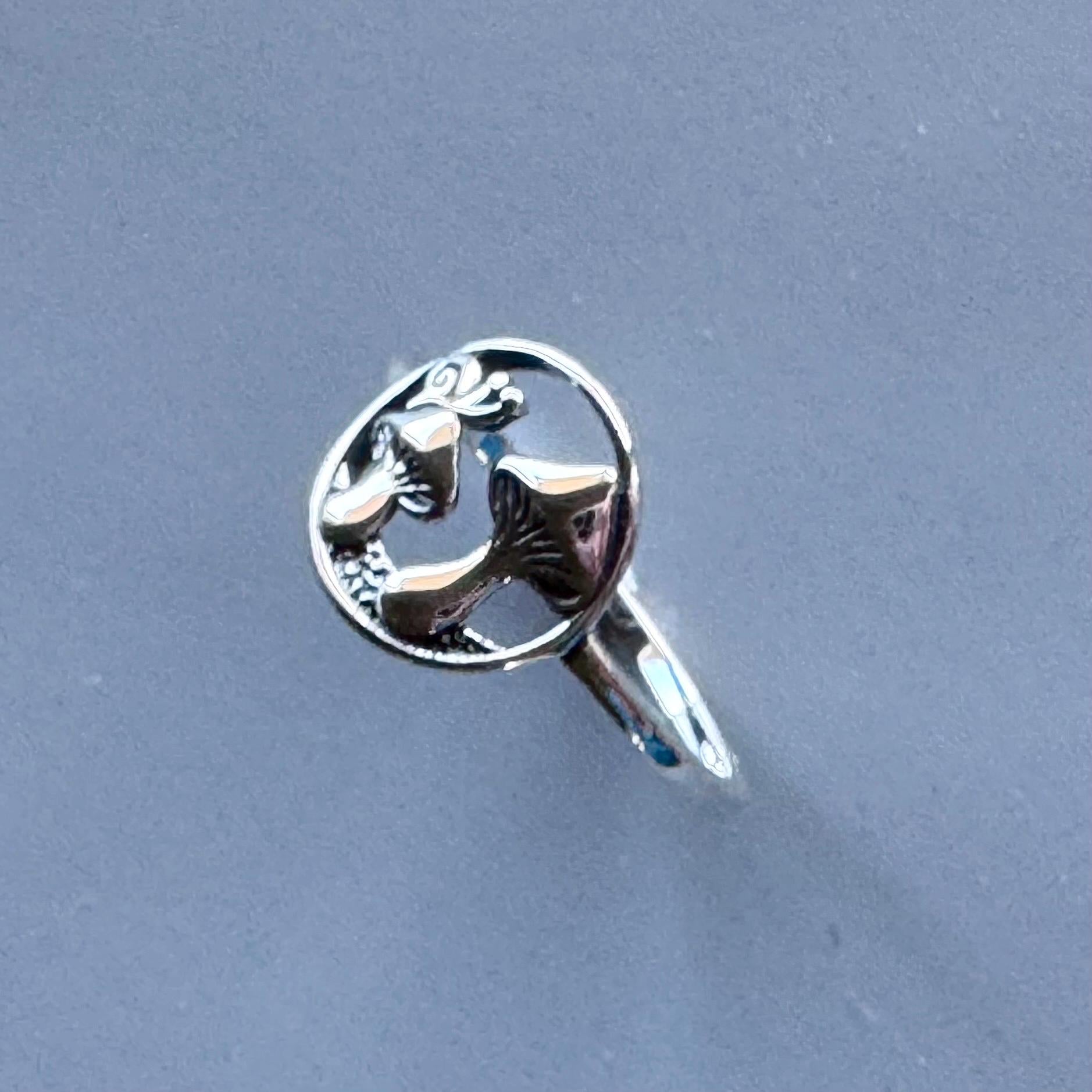 Oxidized Sterling Silver Mushrooms Ring: Promise Ring