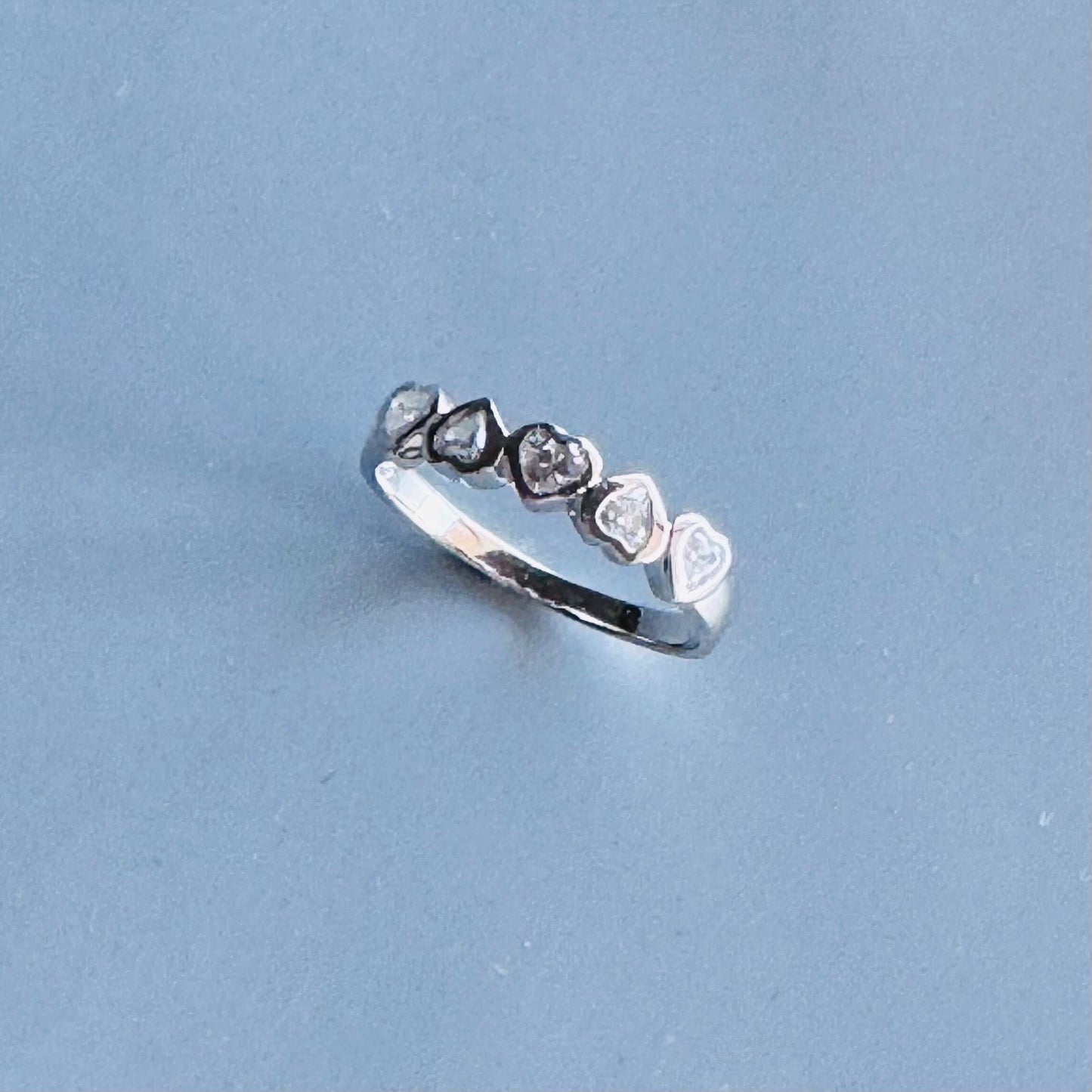 CZ Heart Sterling Silver Ring: Dainty Love Promise