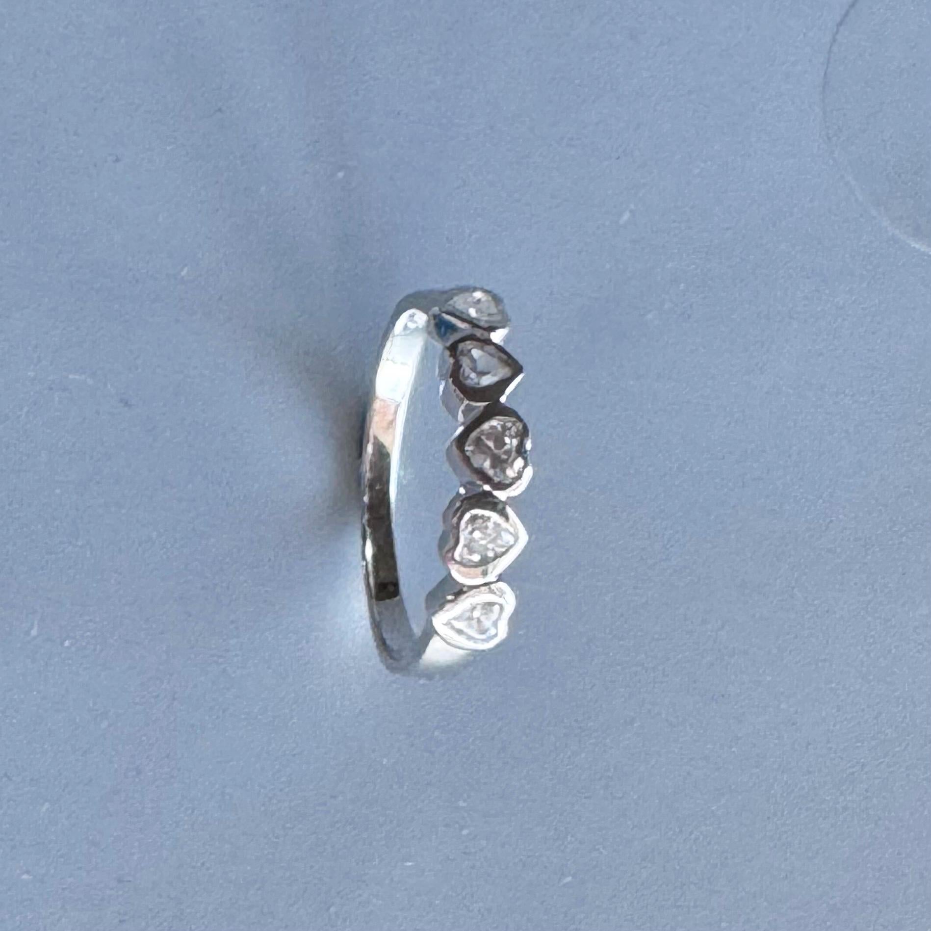 CZ Heart Sterling Silver Ring: Dainty Love Promise