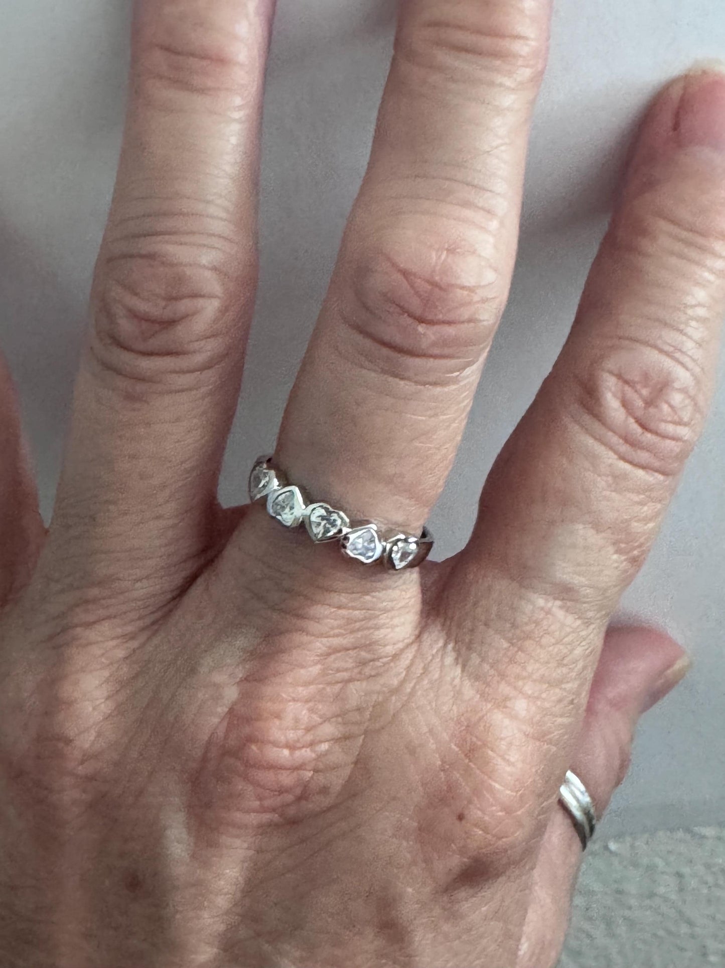 CZ Heart Sterling Silver Ring: Dainty Love Promise