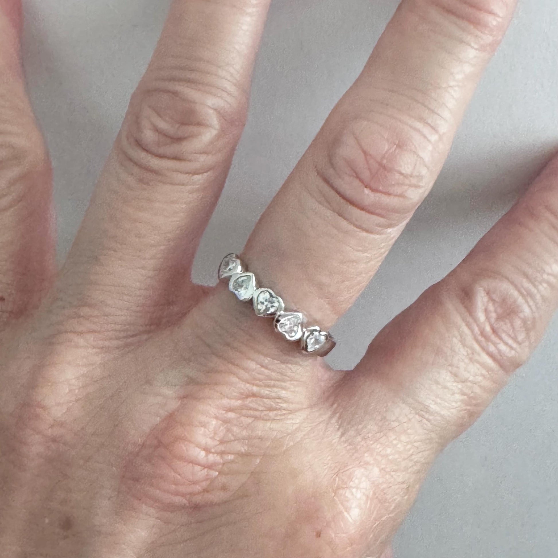 CZ Heart Sterling Silver Ring: Dainty Love Promise