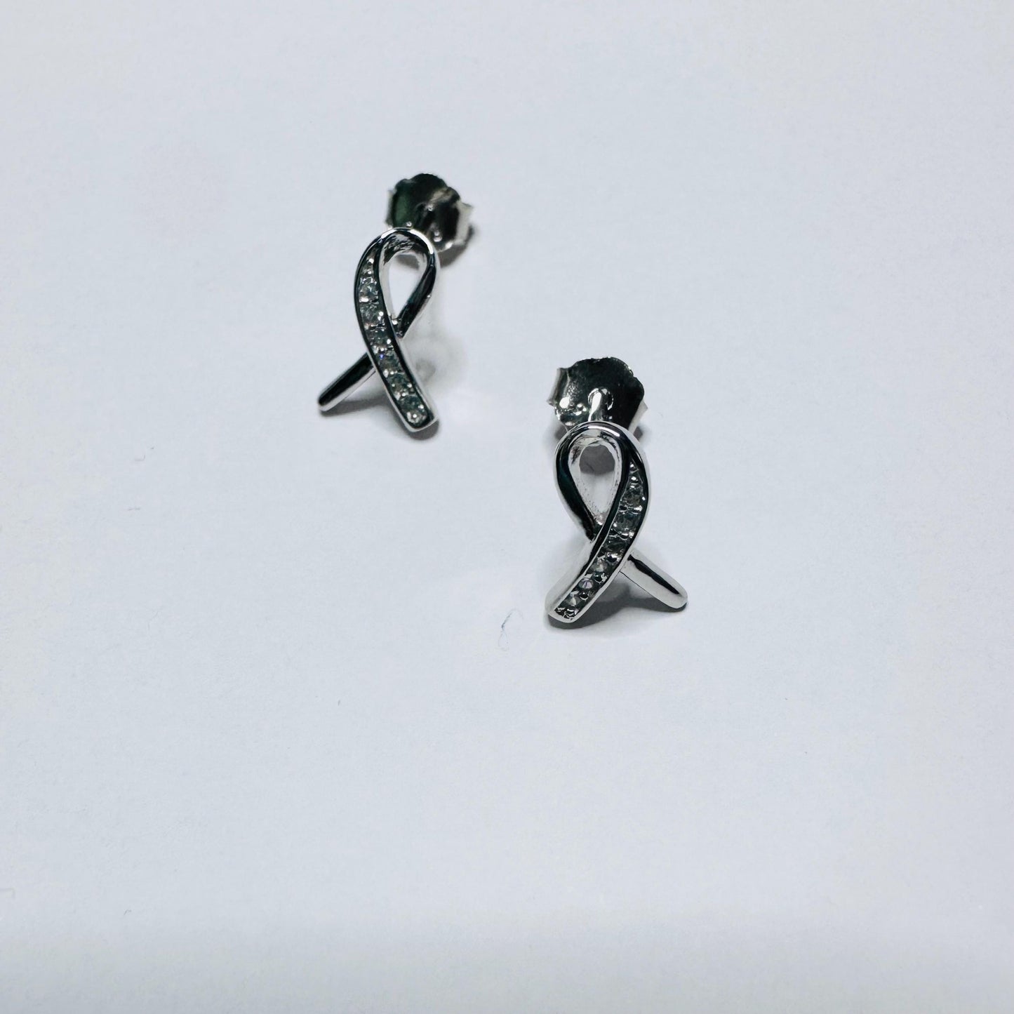 Sterling Silver Breast Cancer Ribbon Ring: Dainty Hope Ring