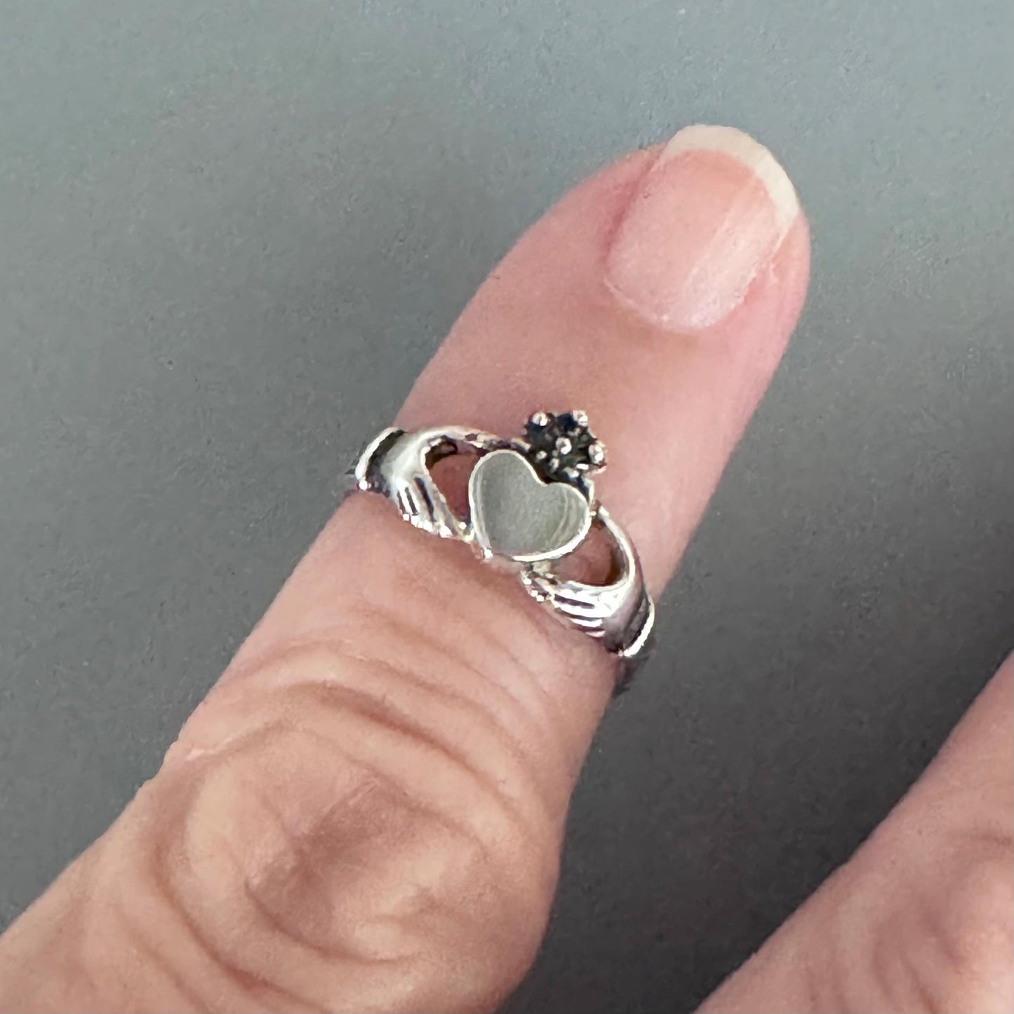 Irish Claddagh Sterling Silver Toe Ring, Claddagh Toe Ring, Dainty Toe Ring, Loyalty Toe Ring, Friendship Toe Ring, Irish Ring.
