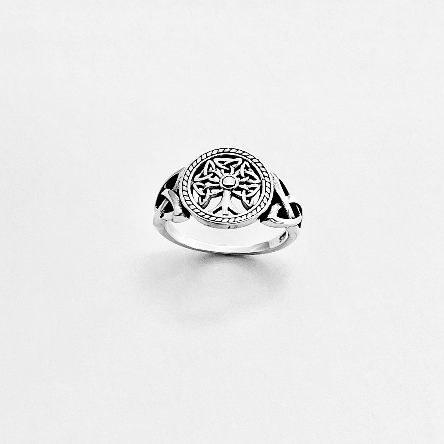 Sterling Silver unisex Tree of Life Ring: Celtic Knot Family Tree