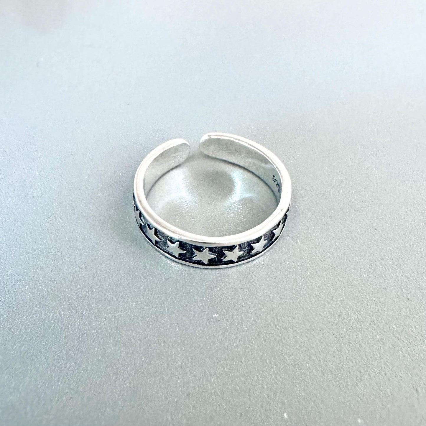 Sterling Silver Star Toe Ring, Pinky Ring, Adjustable Ring, Midi Ring, Silver Star Toe Ring, Silver Toe Ring, Promise Toe Ring