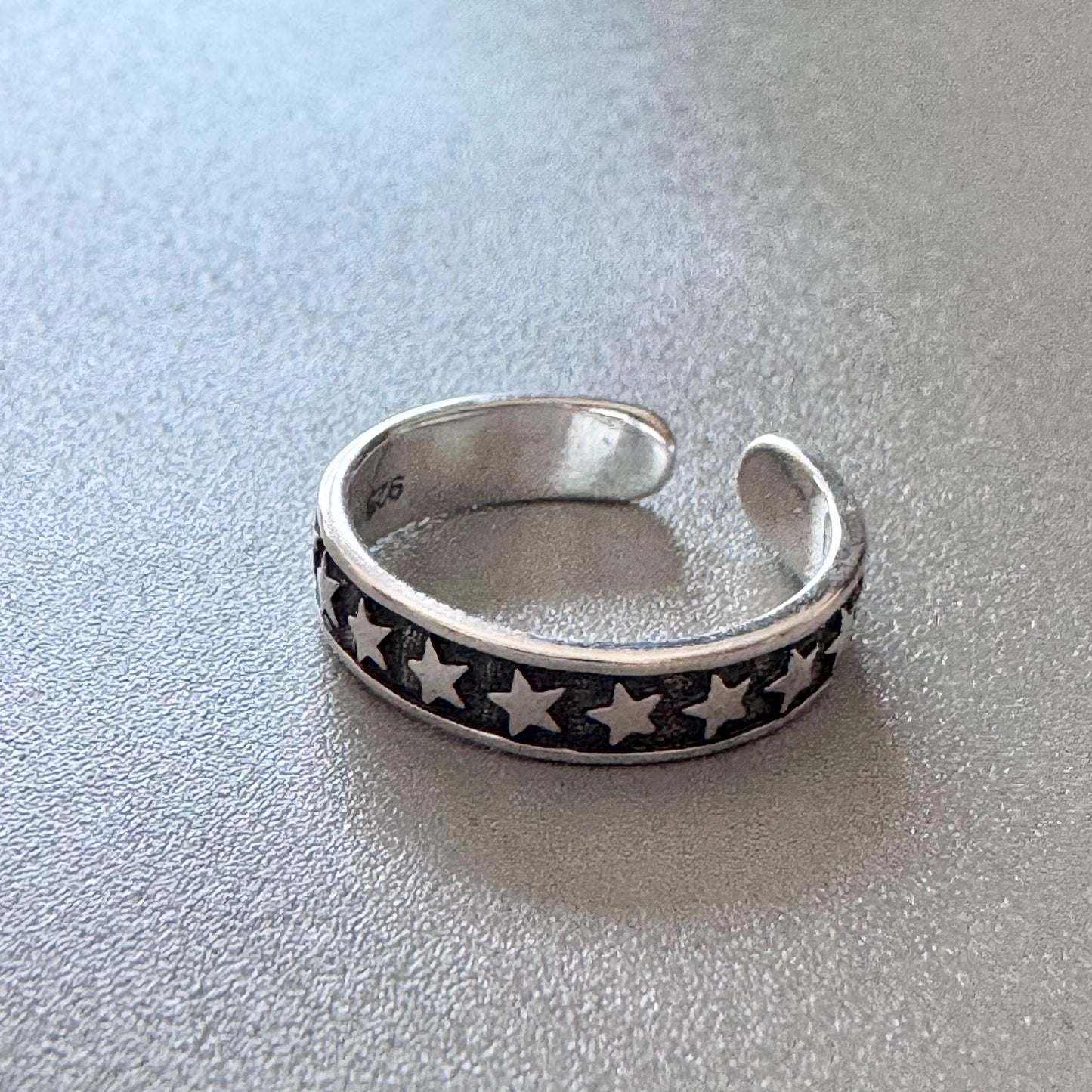 Sterling Silver Star Toe Ring, Pinky Ring, Adjustable Ring, Midi Ring, Silver Star Toe Ring, Silver Toe Ring, Promise Toe Ring