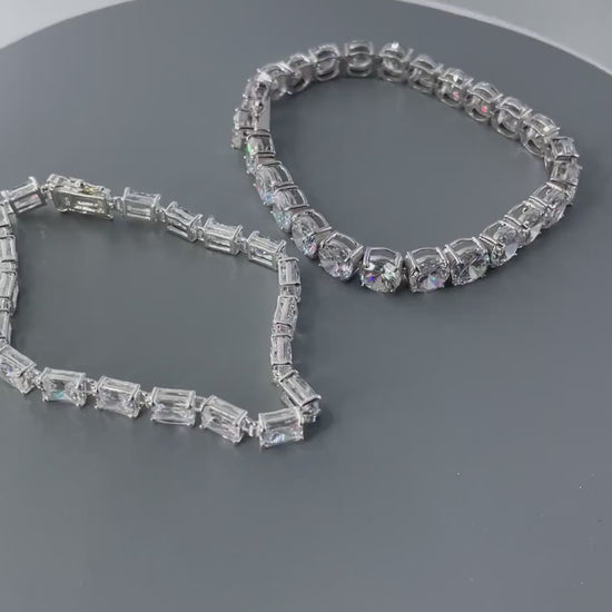Sterling Silver CZ Tennis Bracelet: Promise Love Bracelet