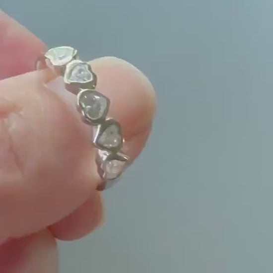 CZ Heart Sterling Silver Ring: Dainty Love Promise